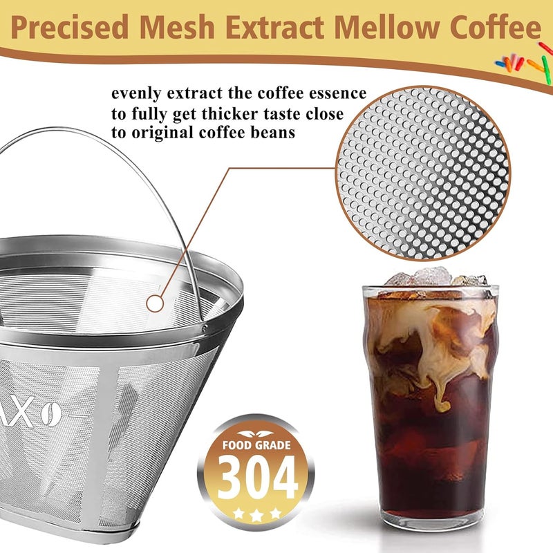 VIVISKY Reusable Coffee Filter for Ninja Coffee Maker, Cone Coffee Filters #4 for Ninja Dual Brew Pro Ninja Coffee Accessories - Image 5